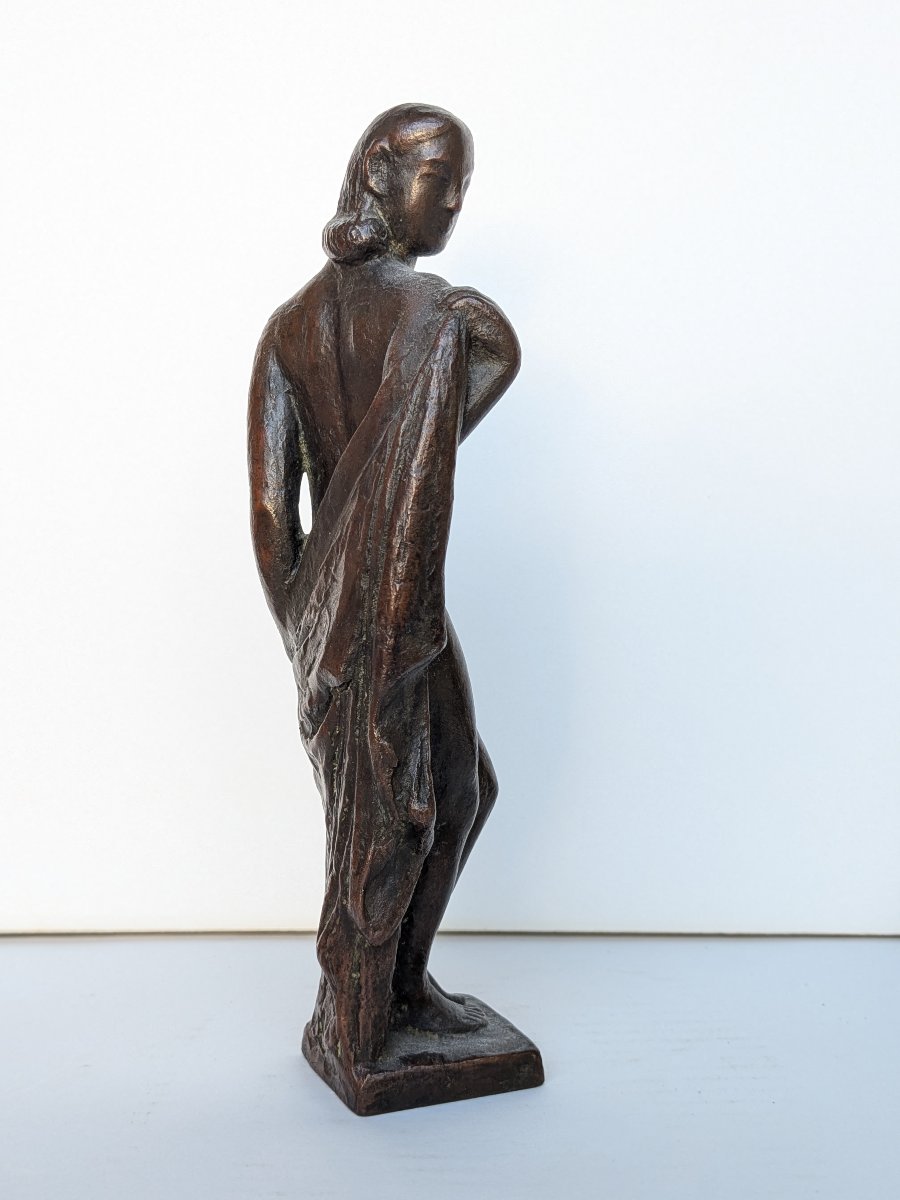 Nu au drapé - bronze circa 1930 - Par Kozuke Fuji  1882 - 1958  #498-photo-1