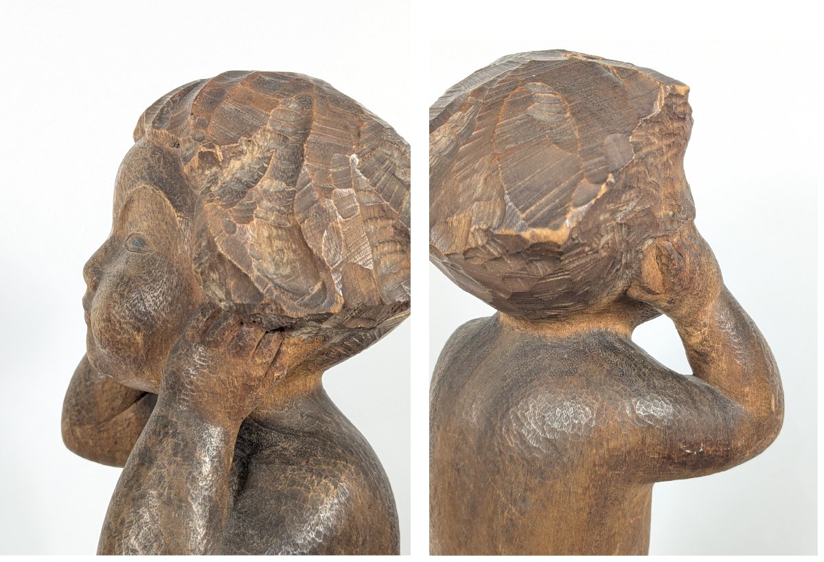 Bébé boudeur - bois sculpté par Hasegawa Subaru (1909 - 2012) #652-photo-6
