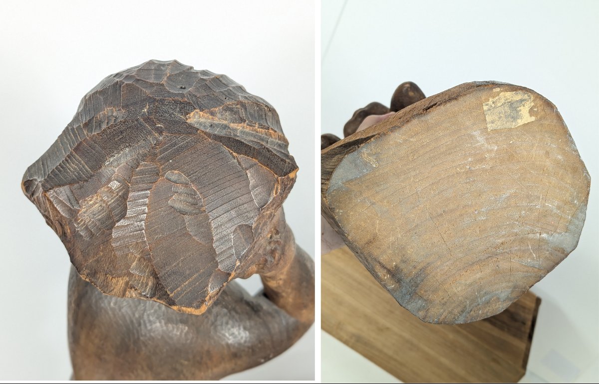 Bébé boudeur - bois sculpté par Hasegawa Subaru (1909 - 2012) #652-photo-8
