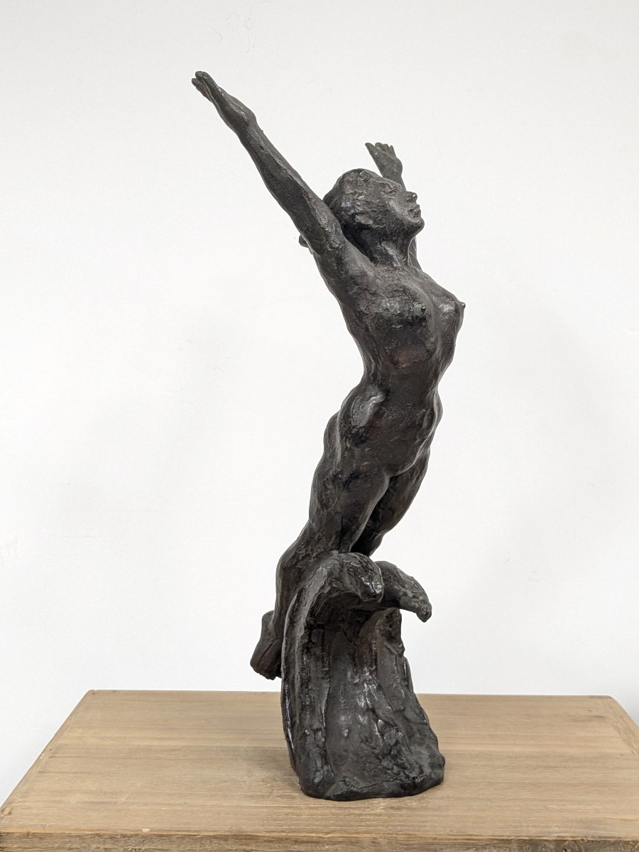 Plongeuse - bronze par Hiroaki Tateno 1916-2005  #824-photo-4