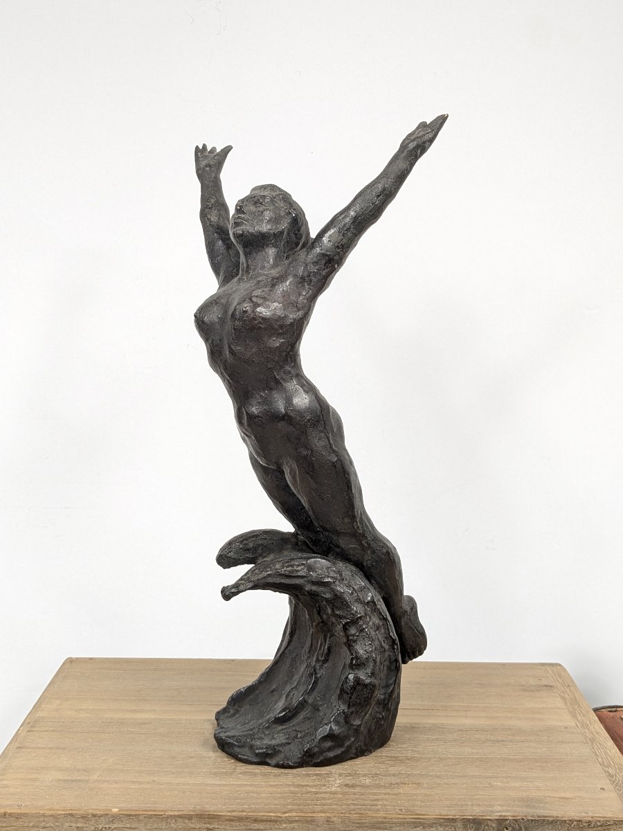 Plongeuse - bronze par Hiroaki Tateno 1916-2005  #824-photo-3
