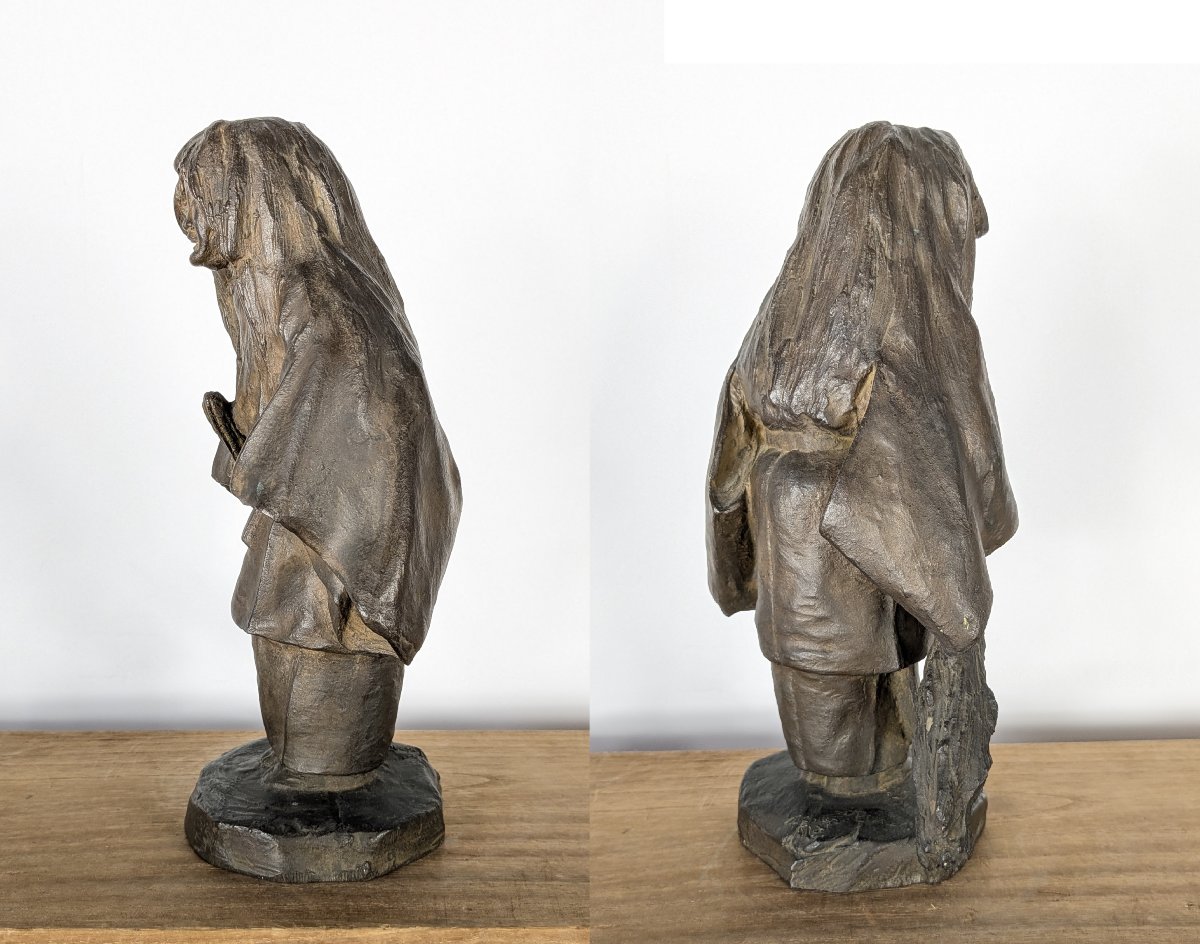 A Noh Theater Actor—bronze By Koun Nakatani (1890–1945) #834-photo-4