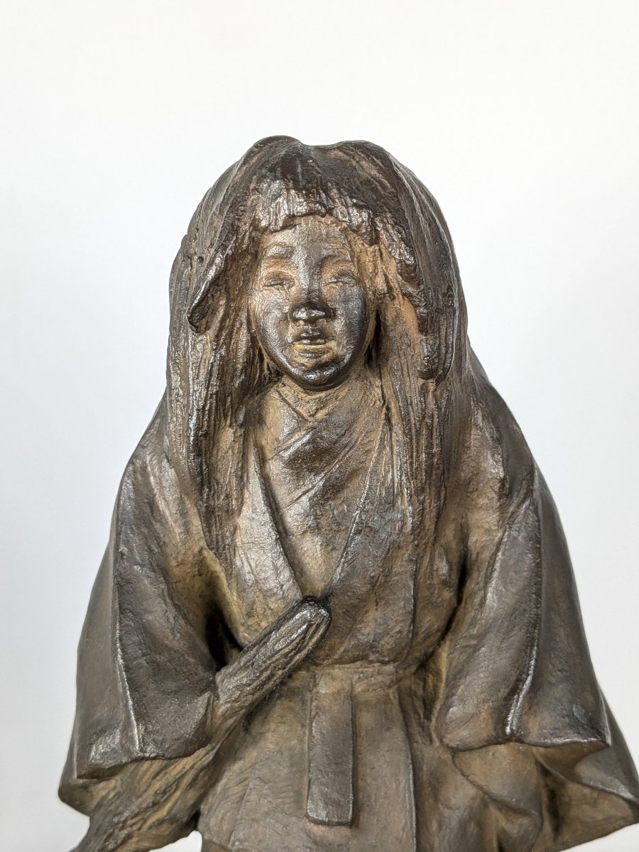 A Noh Theater Actor—bronze By Koun Nakatani (1890–1945) #834-photo-3