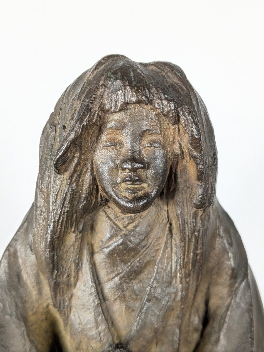 A Noh Theater Actor—bronze By Koun Nakatani (1890–1945) #834-photo-6