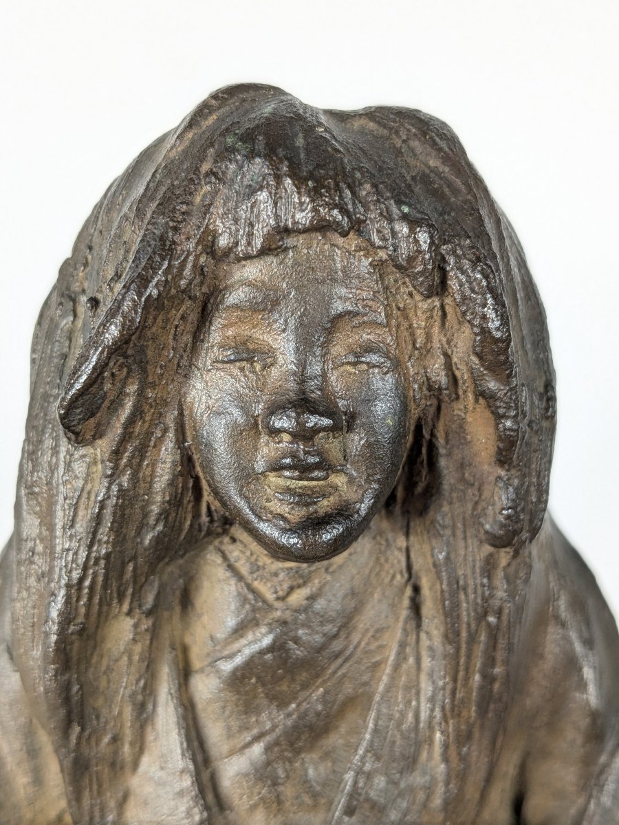 A Noh Theater Actor—bronze By Koun Nakatani (1890–1945) #834-photo-7
