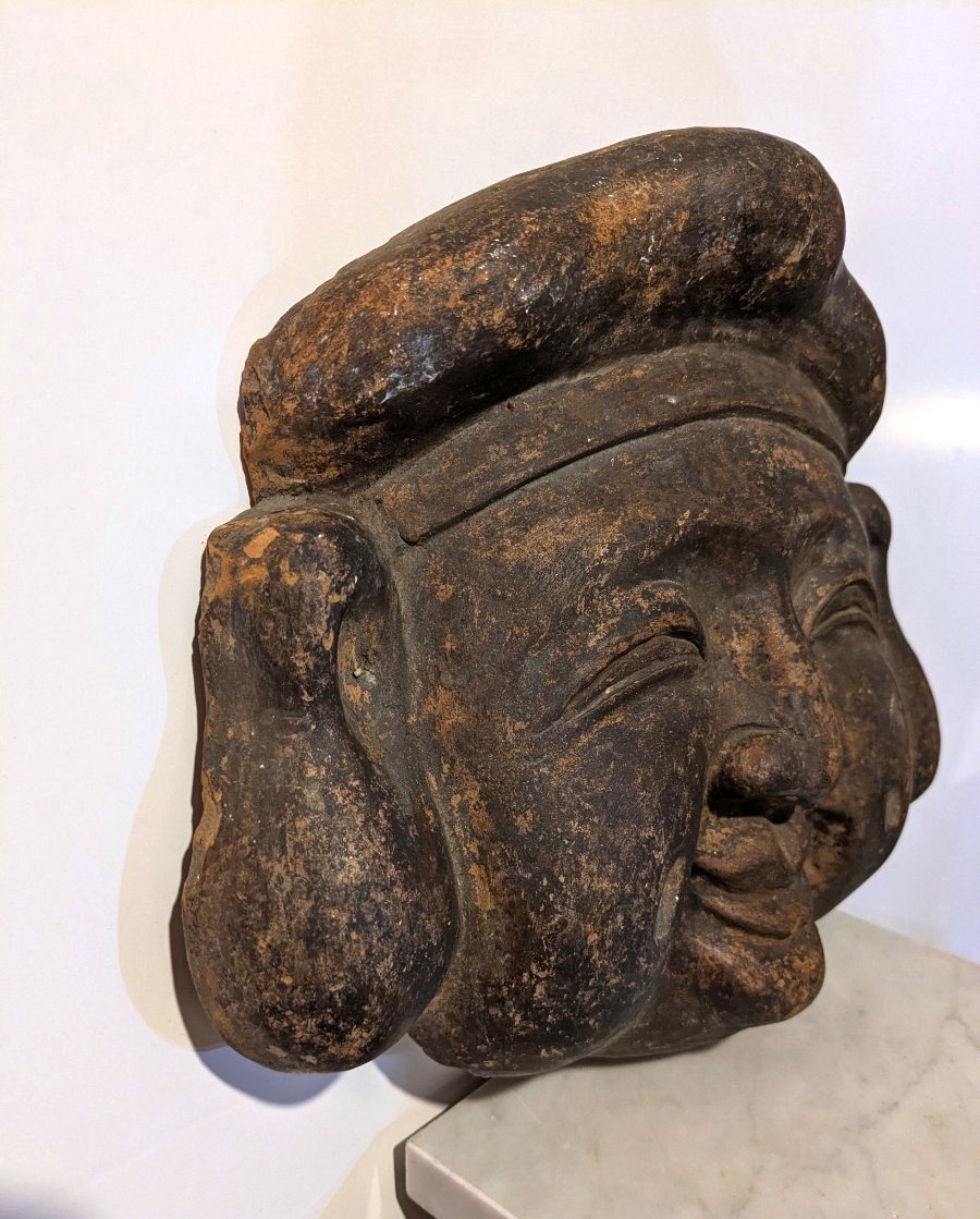 Ebisu, God Of Fishermen. Terracotta, Late 19th Century-photo-4