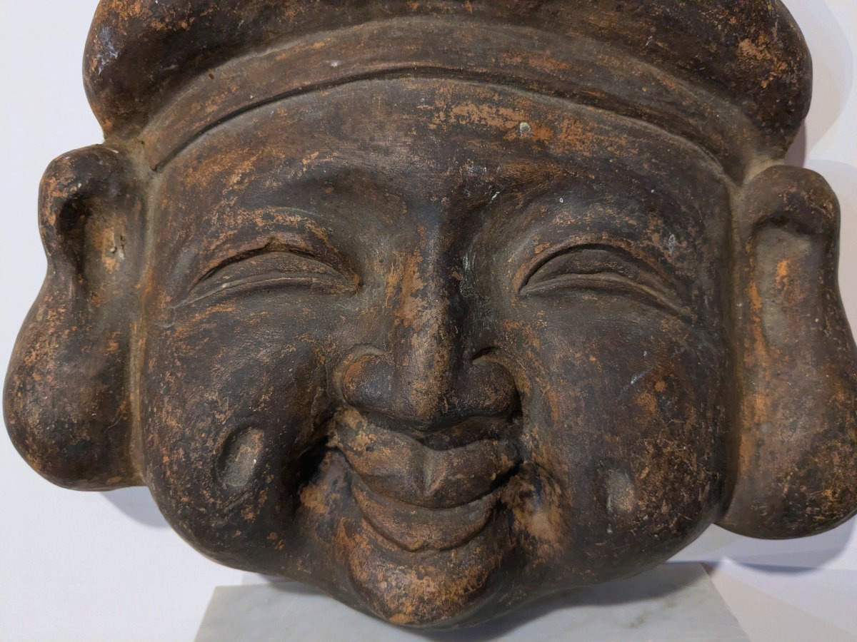 Ebisu, God Of Fishermen. Terracotta, Late 19th Century-photo-2