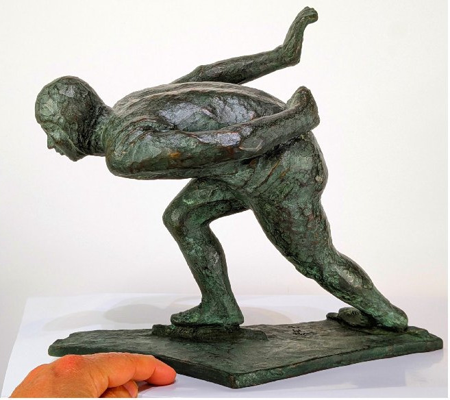 Le patineur - bronze circa 1972 - Sakuuchi Yamato (né en 1901) #185-photo-3