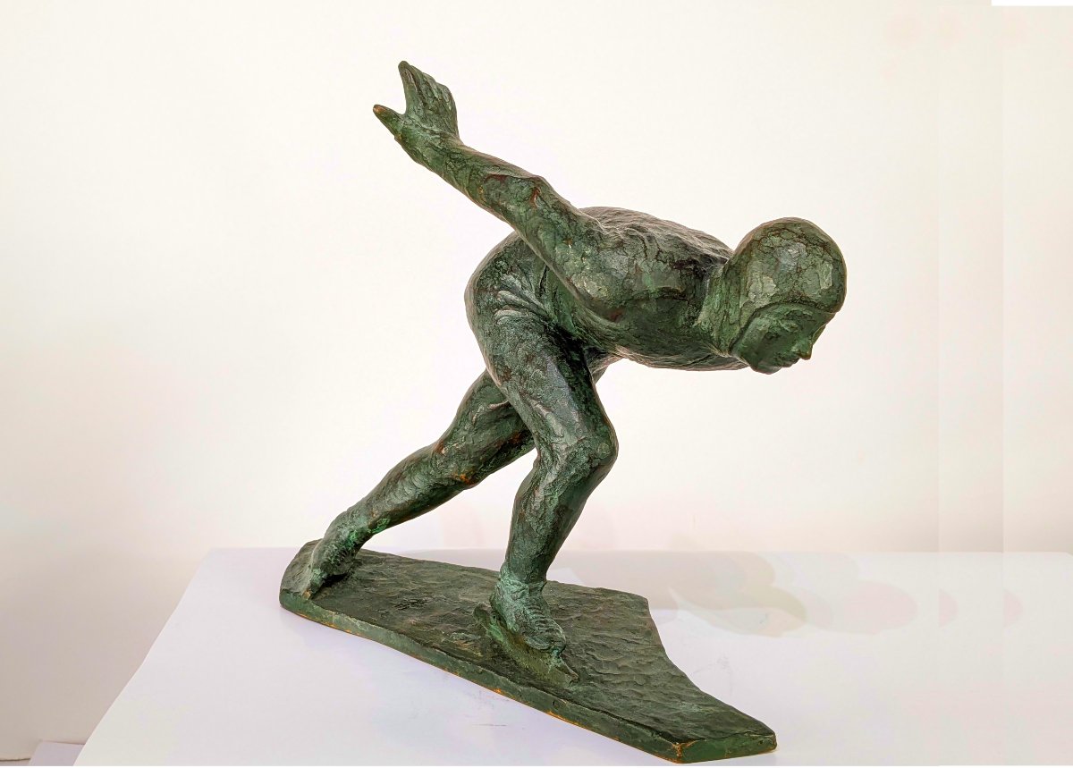 Le patineur - bronze circa 1972 - Sakuuchi Yamato (né en 1901) #185