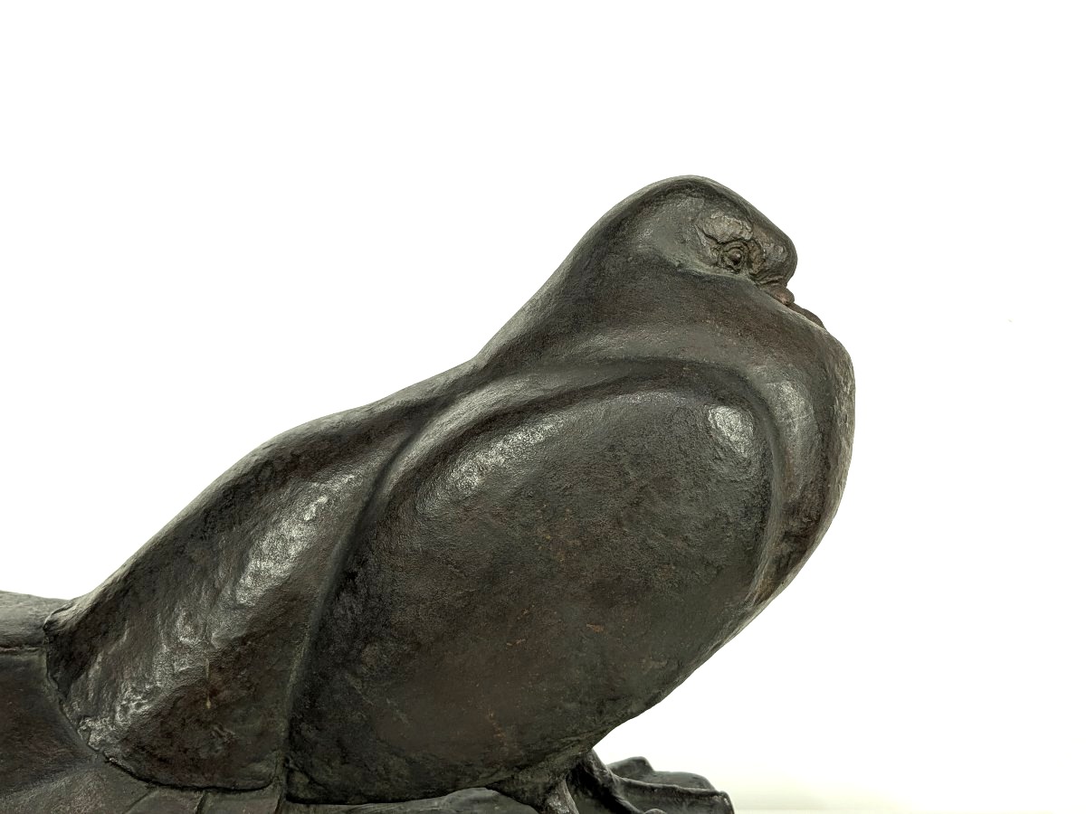 La colombe - bronze  30cm circa 1945-50 par Kichinosuke Hiroi (1906-1986) #133-photo-3