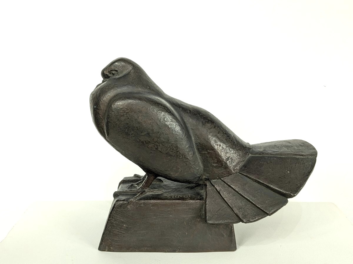 La colombe - bronze  30cm circa 1945-50 par Kichinosuke Hiroi (1906-1986) #133-photo-3