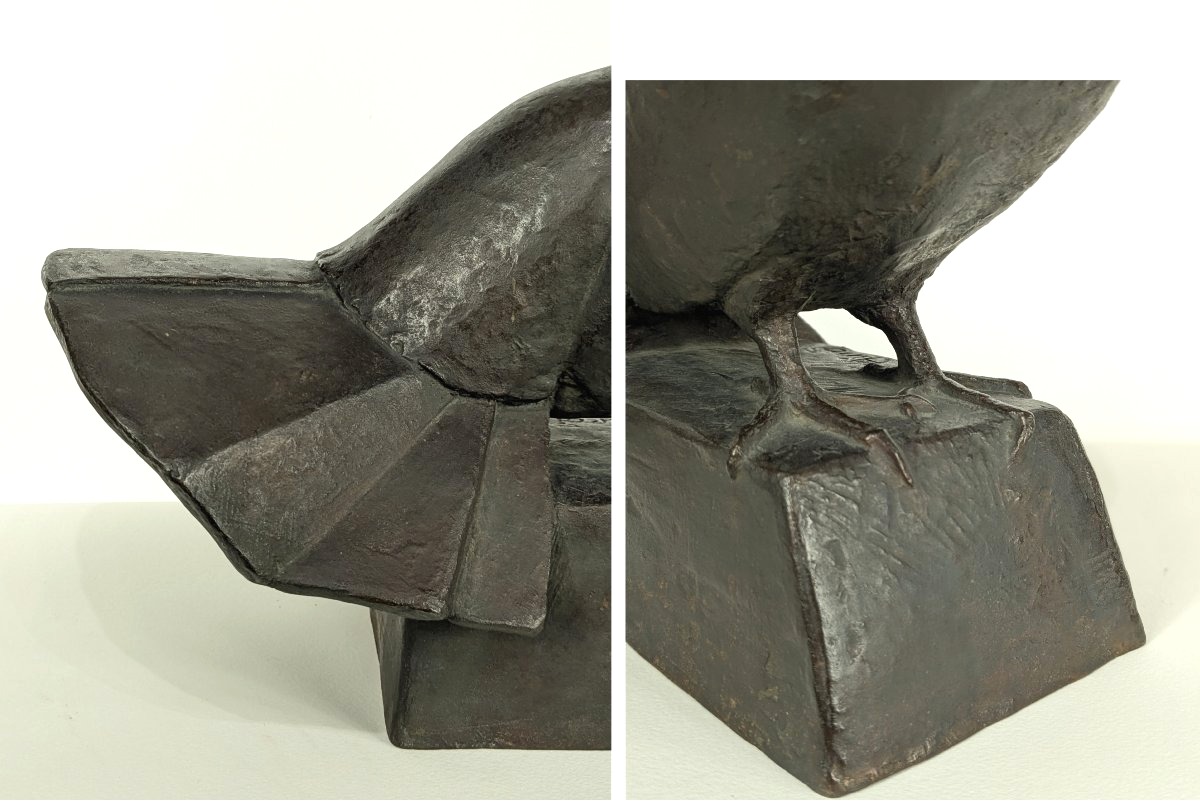 La colombe - bronze  30cm circa 1945-50 par Kichinosuke Hiroi (1906-1986) #133-photo-6