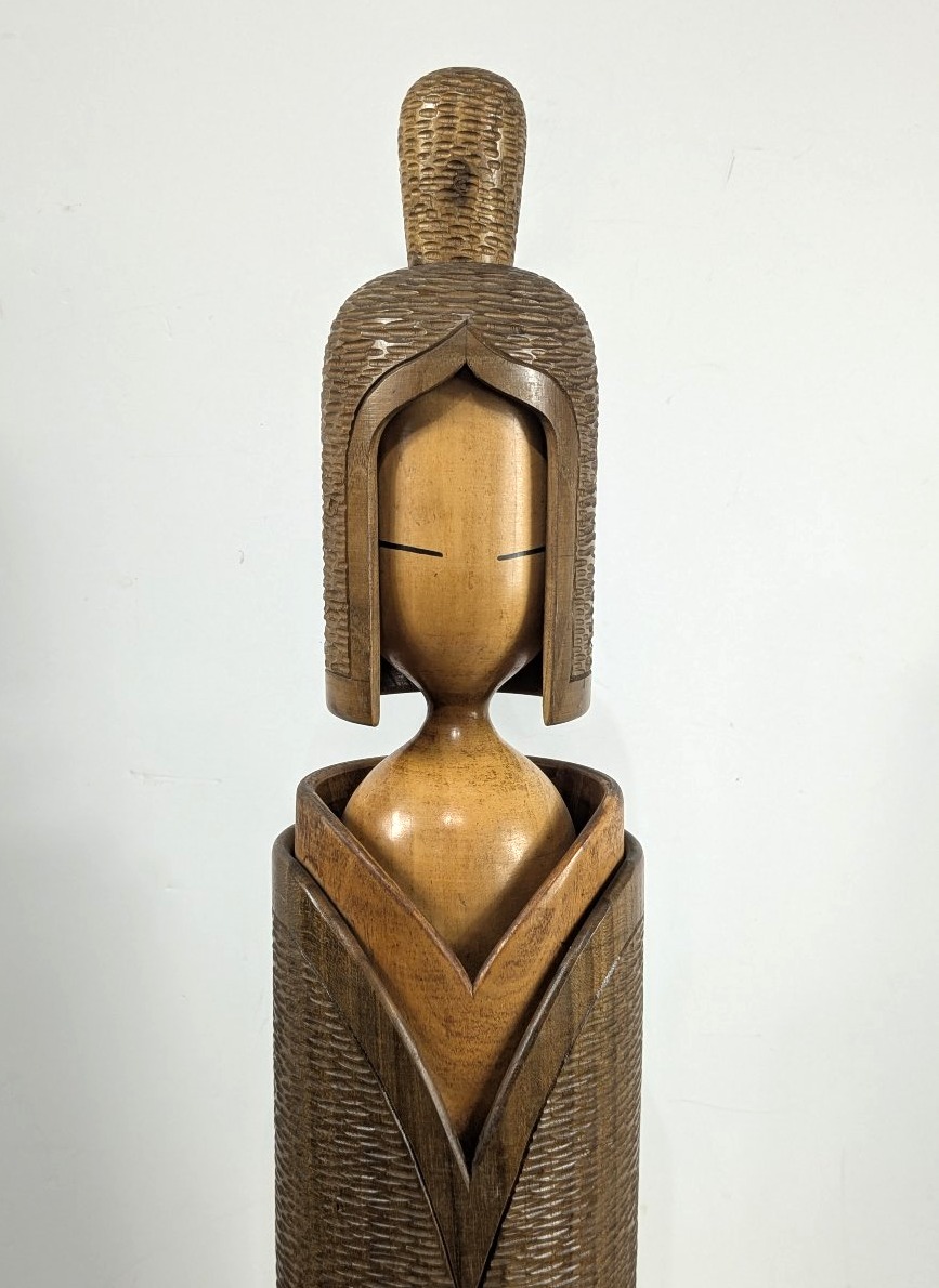 Kokeshi, 72.5 Cm - Hatsune, A Lady - Master Shozan (1932–95) #798-photo-2