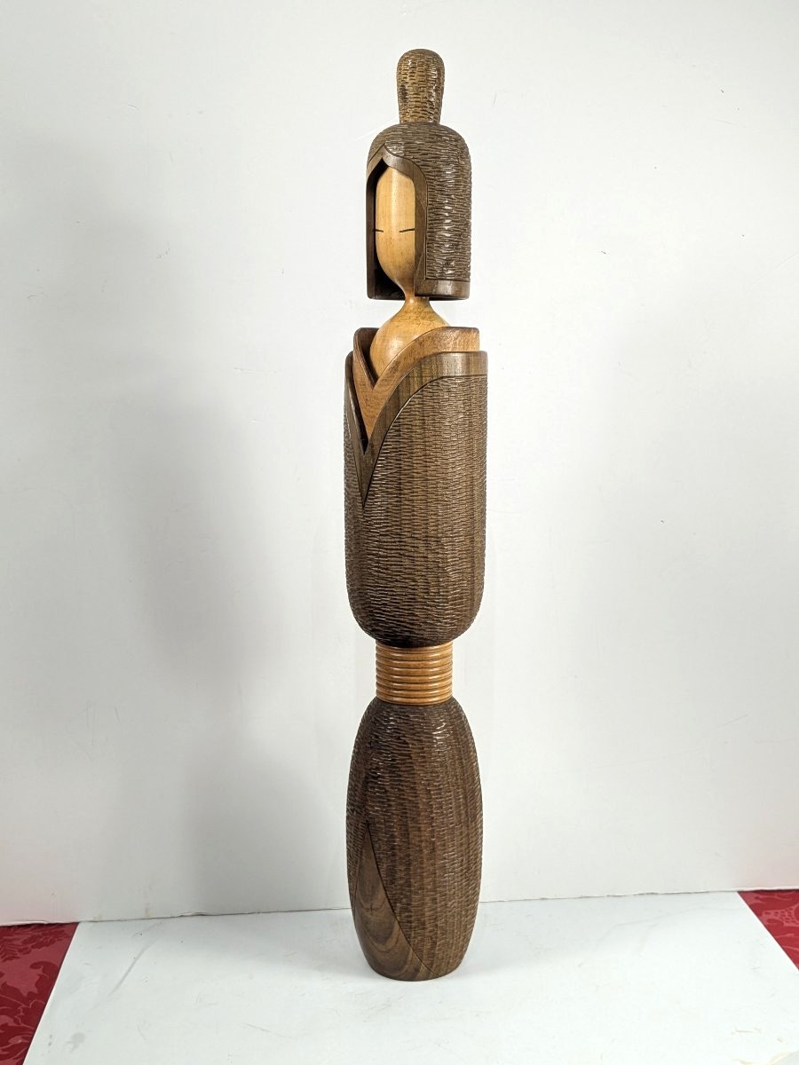 Kokeshi, 72.5 Cm - Hatsune, A Lady - Master Shozan (1932–95) #798-photo-3