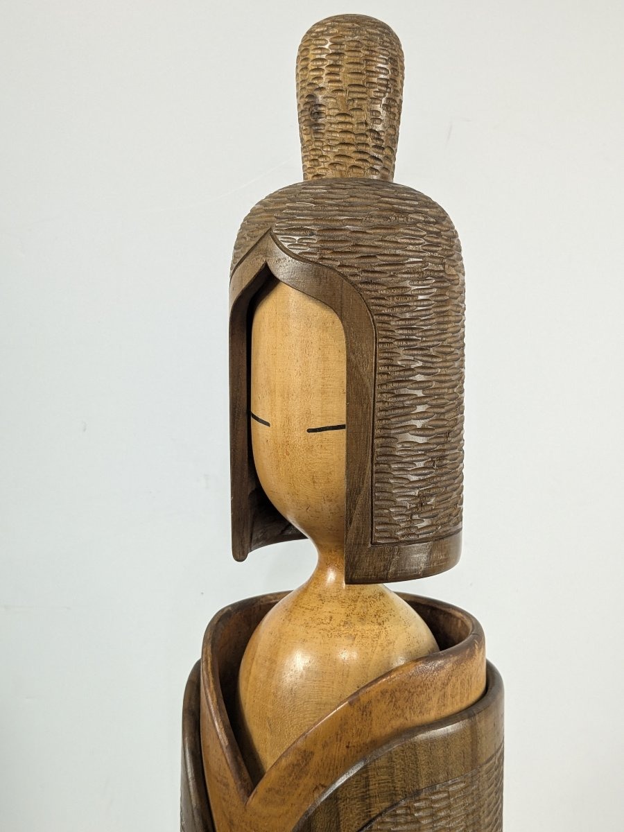 Kokeshi, 72.5 Cm - Hatsune, A Lady - Master Shozan (1932–95) #798-photo-4