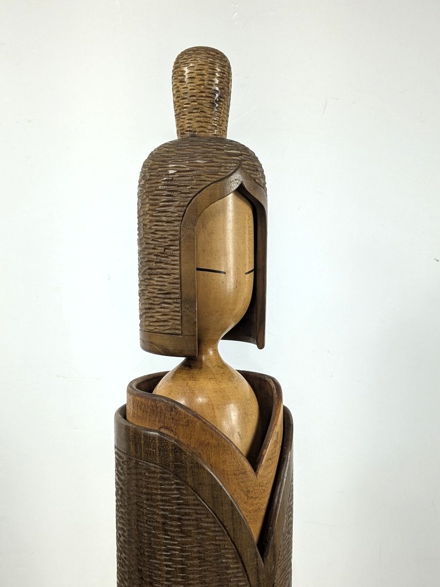 Kokeshi, 72.5 Cm - Hatsune, A Lady - Master Shozan (1932–95) #798-photo-3