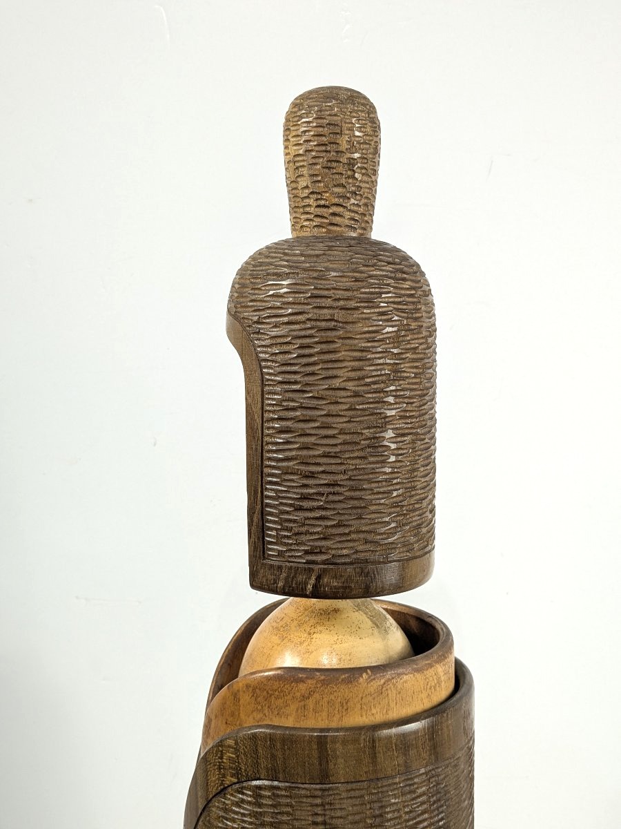 Kokeshi, 72.5 Cm - Hatsune, A Lady - Master Shozan (1932–95) #798-photo-6