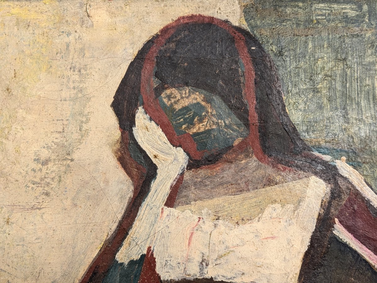 Cubist Women – Circa 1950 – Oil On Canvas, Saburō Amano (1919–2006) #193-photo-4