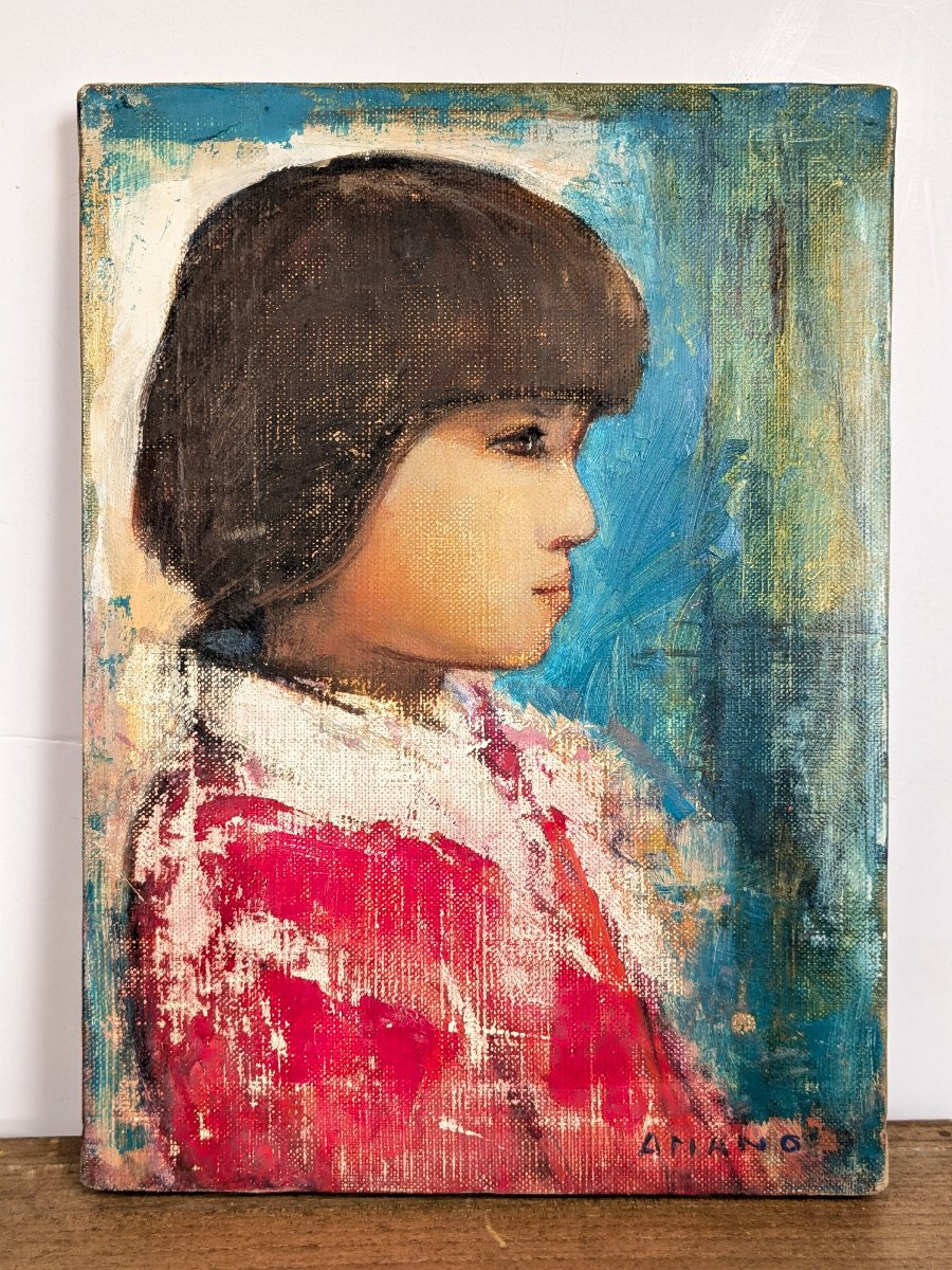 The Red Sweater – Oil On Canvas, Saburō Amano (1919–2006) #199