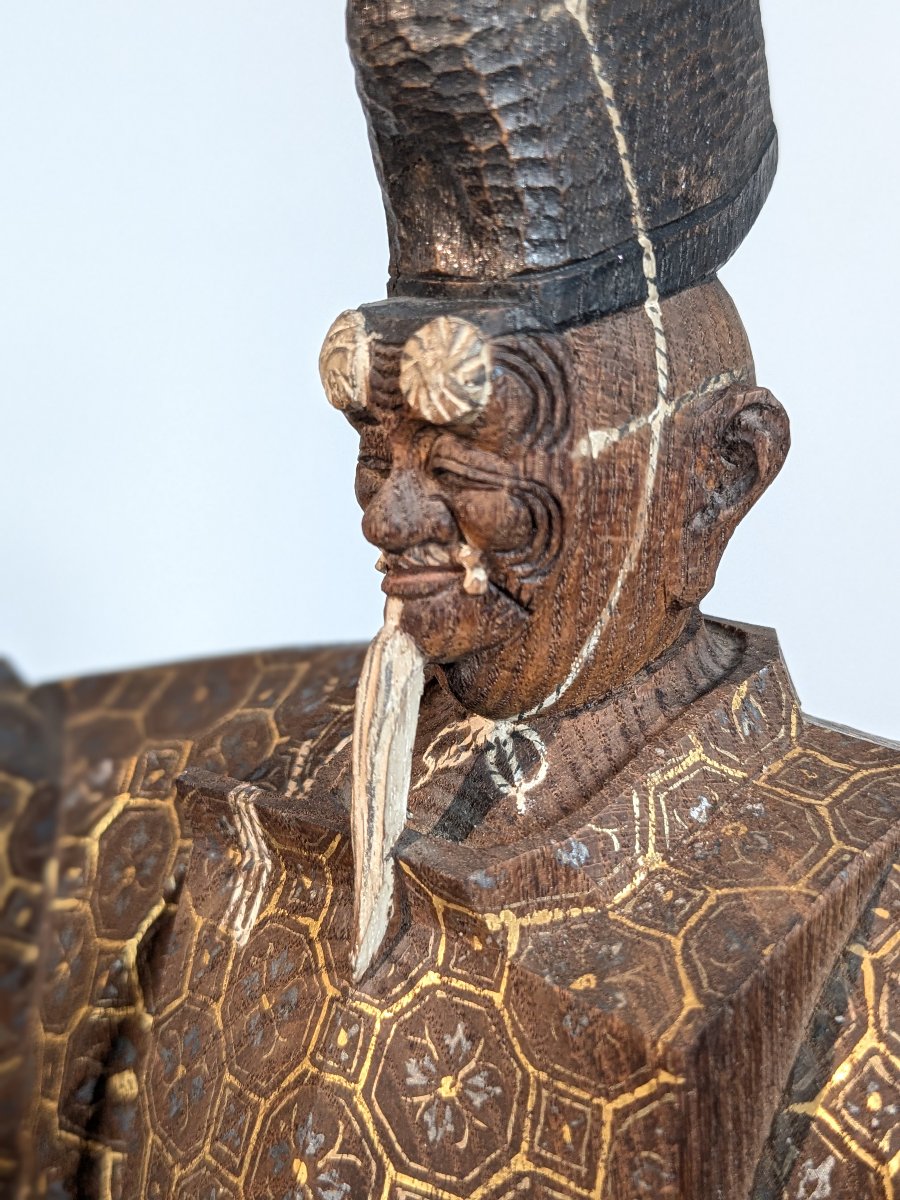 A Noh Theater Actor – Carved Wood, Japan, 1930–50 #175-photo-3