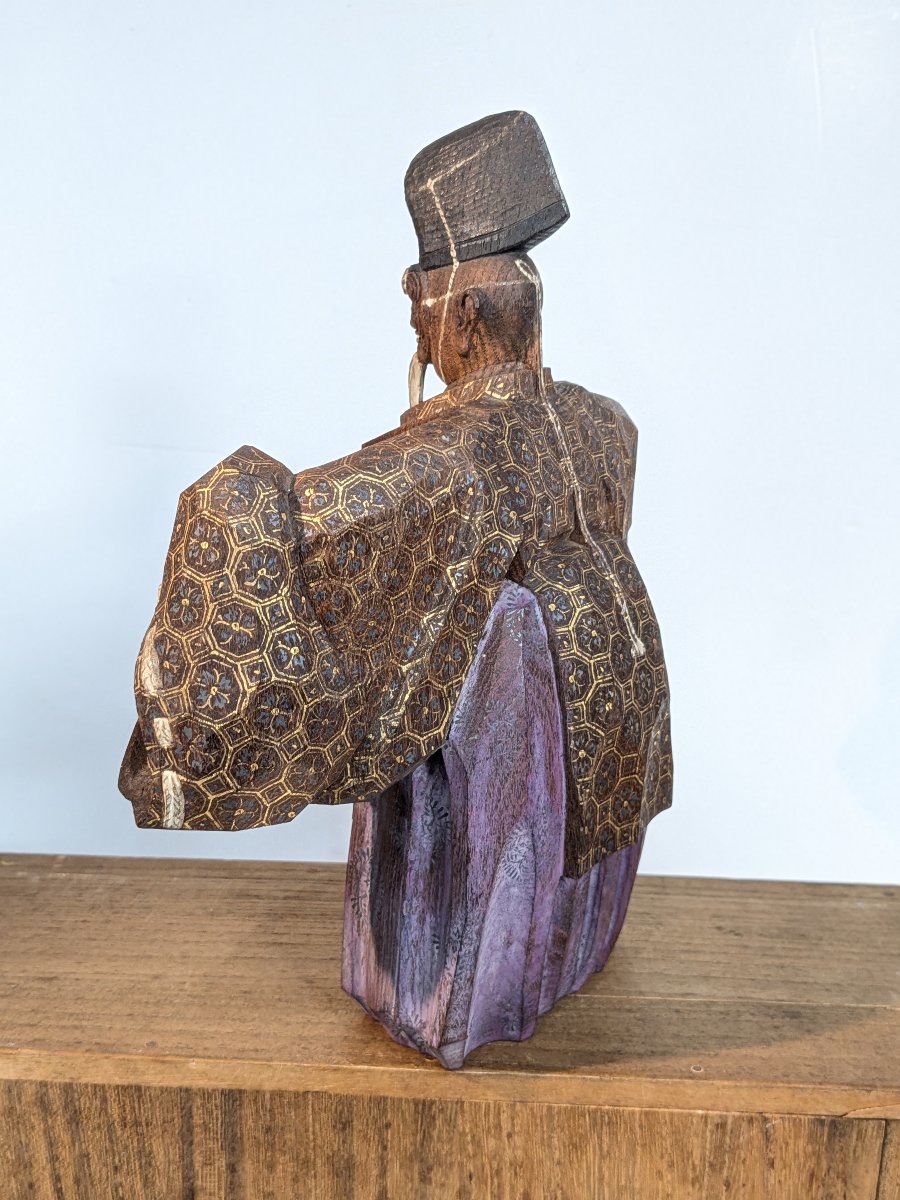 A Noh Theater Actor – Carved Wood, Japan, 1930–50 #175-photo-4