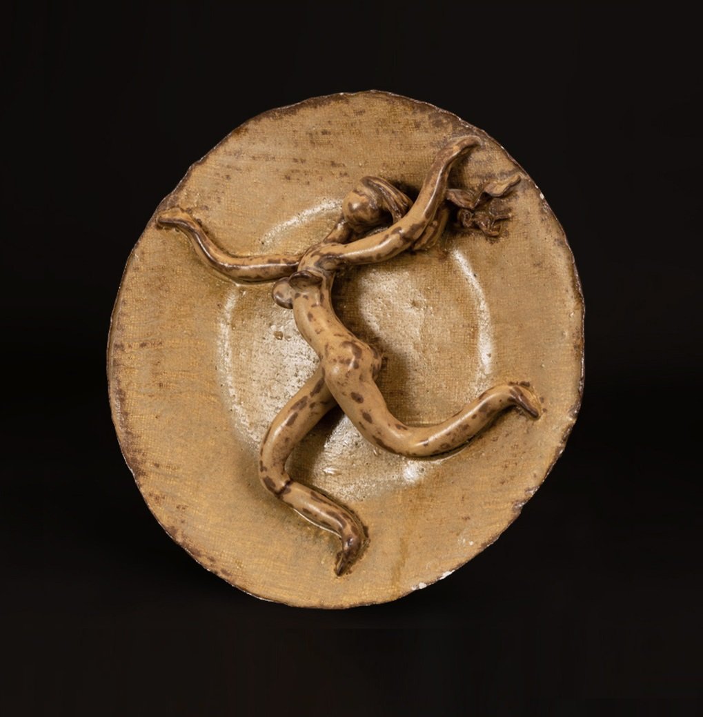 Nymph On A Plate – Ceramic By Masaru Kinouchi (1892–1977)-photo-2