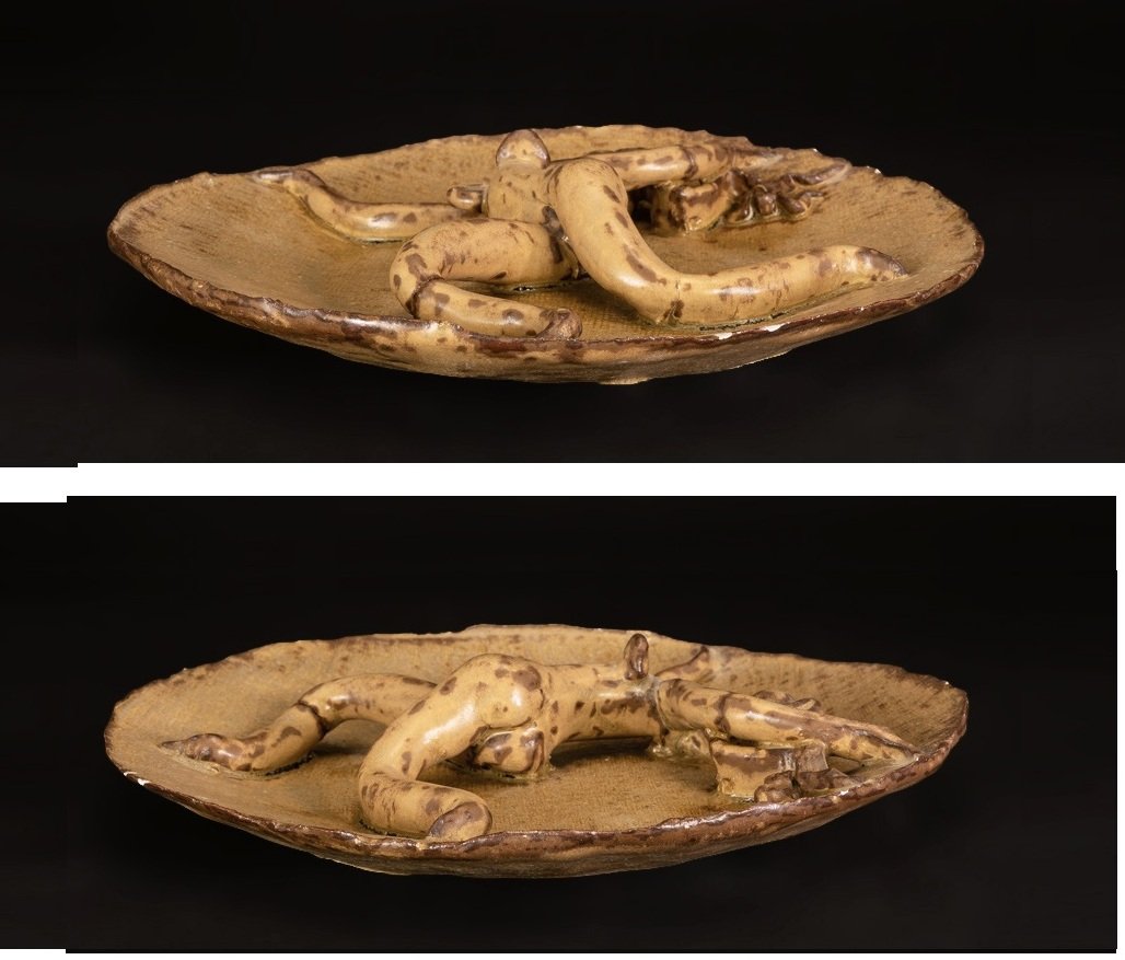 Nymph On A Plate – Ceramic By Masaru Kinouchi (1892–1977)-photo-5