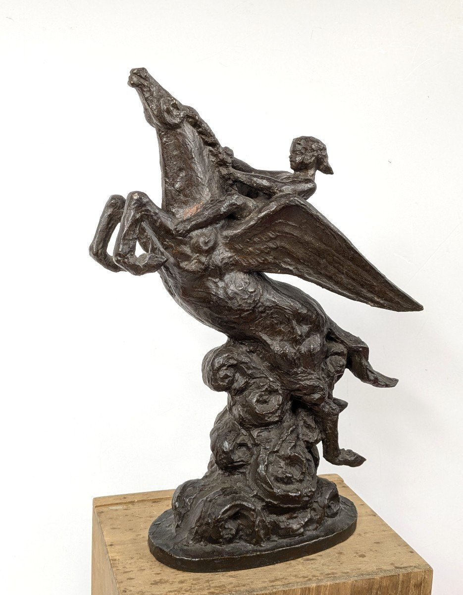 Pegasus And Bellerophon. Bronze, 1920–40 #867-photo-2
