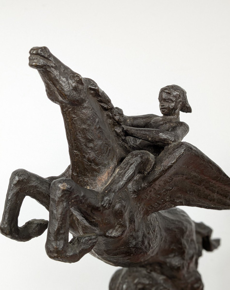 Pegasus And Bellerophon. Bronze, 1920–40 #867-photo-1