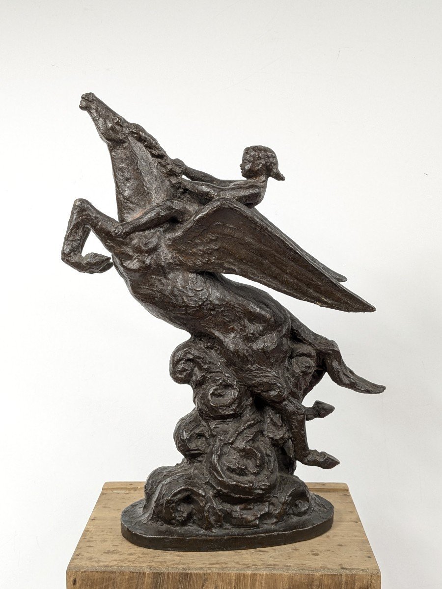Pegasus And Bellerophon. Bronze, 1920–40 #867