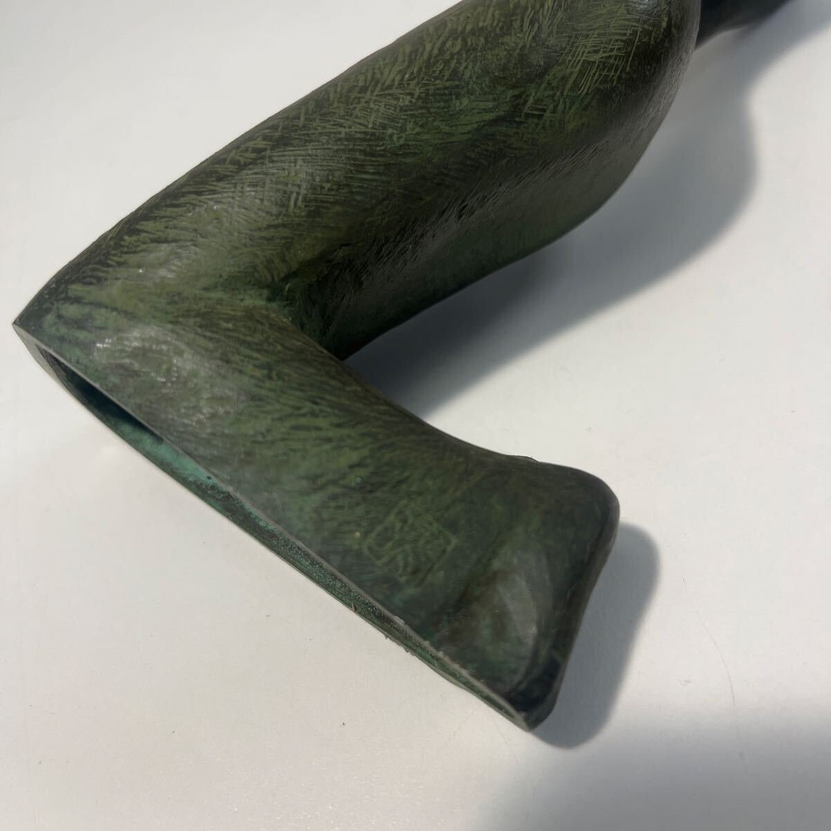 Woman With A Bird – Bronze, Circa 1950 – Vintage Japanese Piece-photo-4