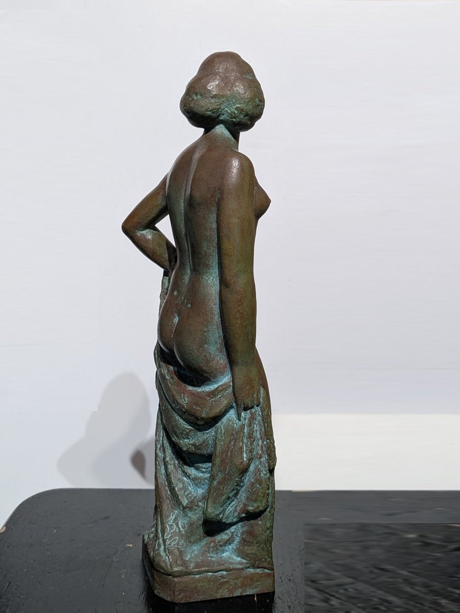 Nu au drapé, bronze  Art Déco 1920-30 par Yoshiki Hasegawa-photo-4