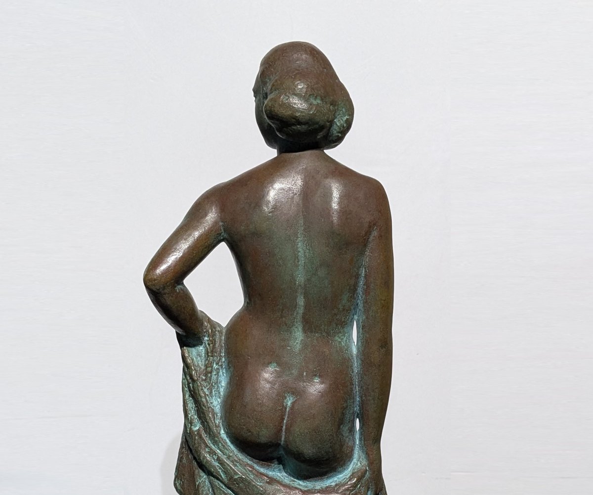 Nu au drapé, bronze  Art Déco 1920-30 par Yoshiki Hasegawa-photo-4
