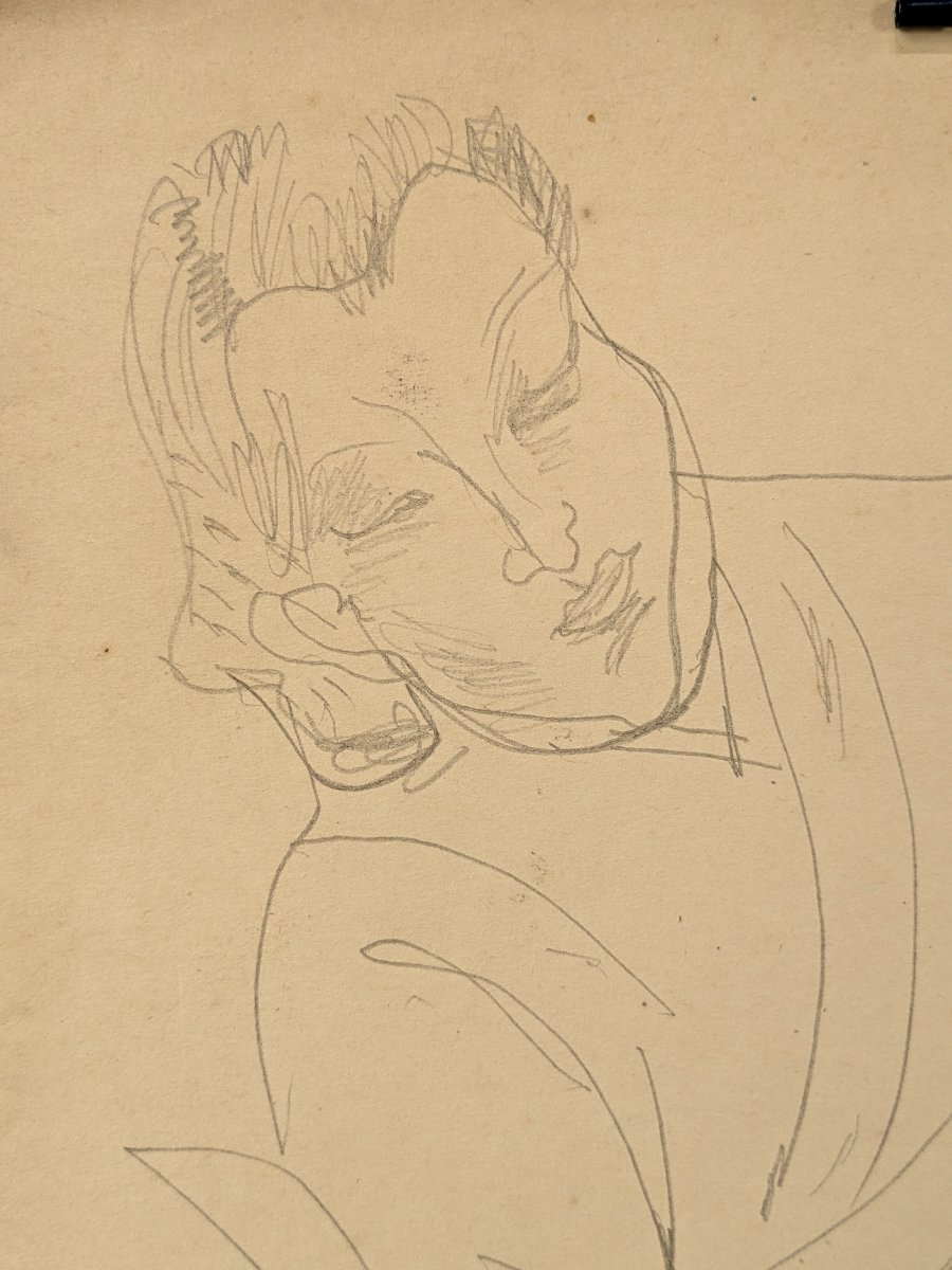 The Kimono - Pencil Drawing, Circa 1930 - Kuroda Yoritsuna, 1909–1998-photo-3