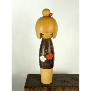 Kokeshi Eveil de l'amour - circa 1970-80 Okamoto Usaburo - Ham1024 18