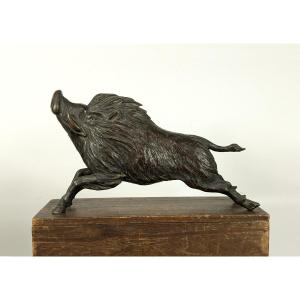 Japanese Wild Boar - Bronze Late 19th Early 20th #720