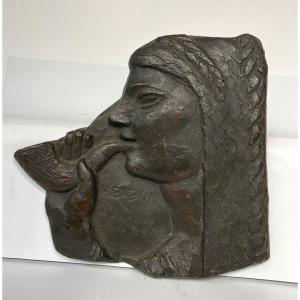 Profil à l'antique. Bronze 1960 #698