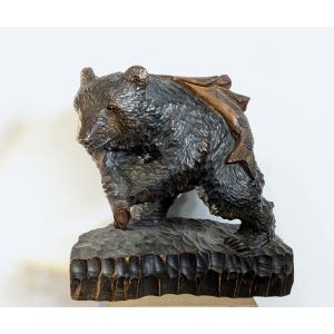 Bear With Salmon - Ainu Work Circa 1950 - No. Ham10/24-2