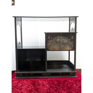 Lacquered Display Shelf—japan, 1950—needs Restoration