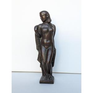 Nu au drapé - bronze circa 1930 - Par Kozuke Fuji  1882 - 1958  #498
