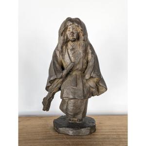 A Noh Theater Actor—bronze By Koun Nakatani (1890–1945) #834