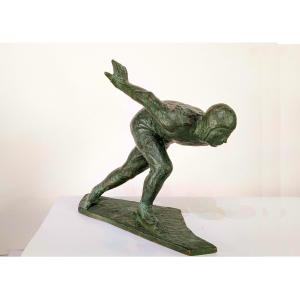 Le patineur - bronze circa 1972 - Sakuuchi Yamato (né en 1901) #185
