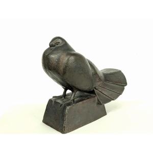 The Dove - Bronze 30cm Circa 1945-50 By Kichinosuke Hiroi (1906-1986) #133