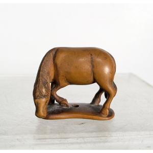 Small Boxwood Netske Horse Circa 1900