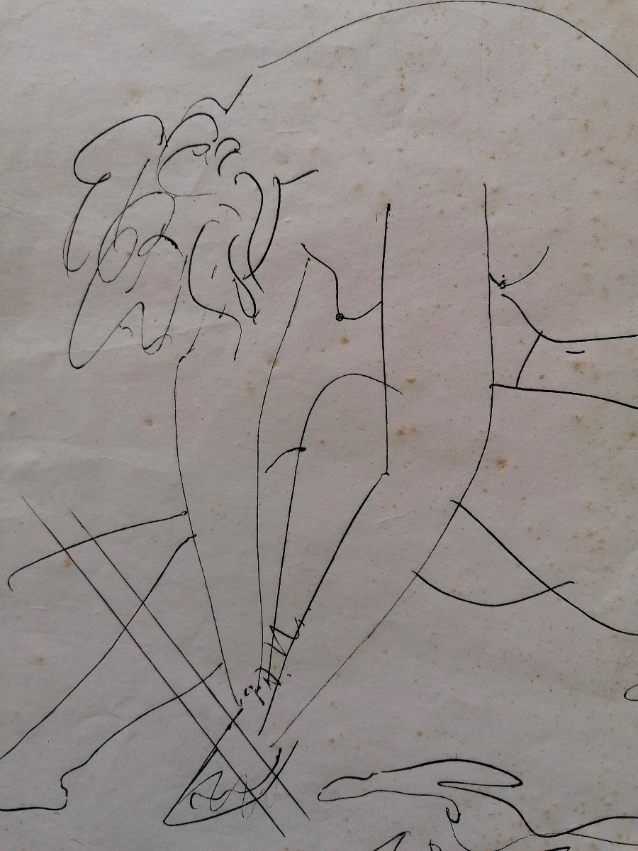 Gravure -pablo Picasso - Ballerine Ajustant Son Chausson - Joseph Foret 1954 - Papier Velin - -photo-3