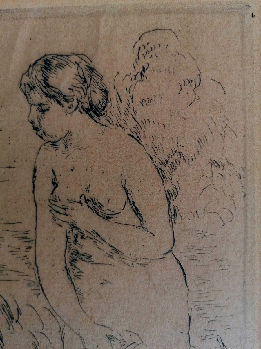 Pierre Auguste Renoir - Etching Etching - Bather Standing Half Legs - Theodore Duret --photo-2