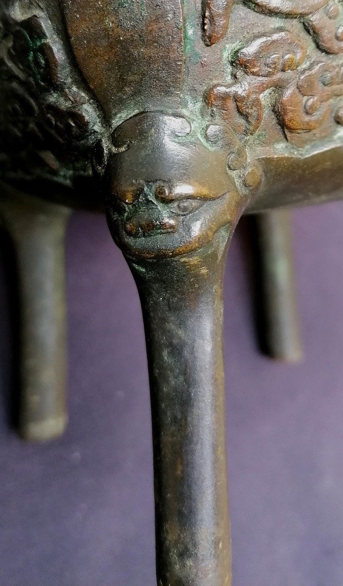 Brule Parfum - China - Japan - Ancient Bronze - Decor Of An Immortelle With A Flute --photo-2