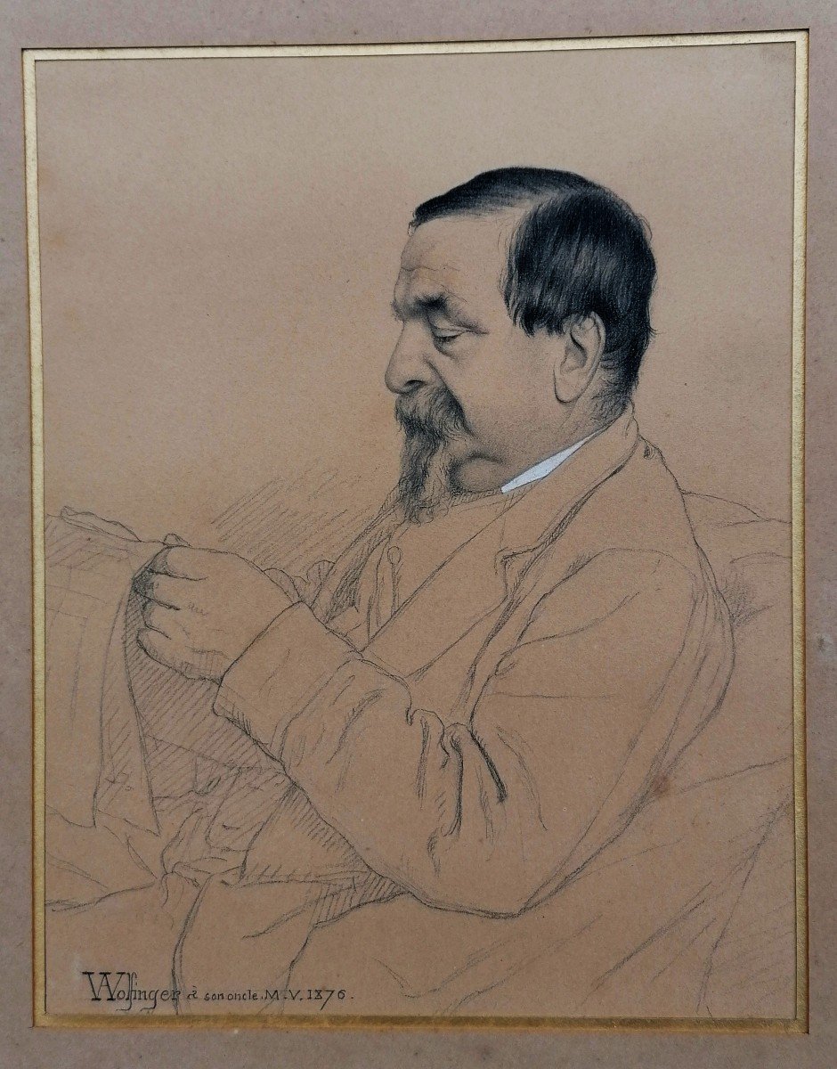 Albert Wolfinger - Graphite Drawing 1876 - Portrait - 1st Drawing Prize - 2/2 -