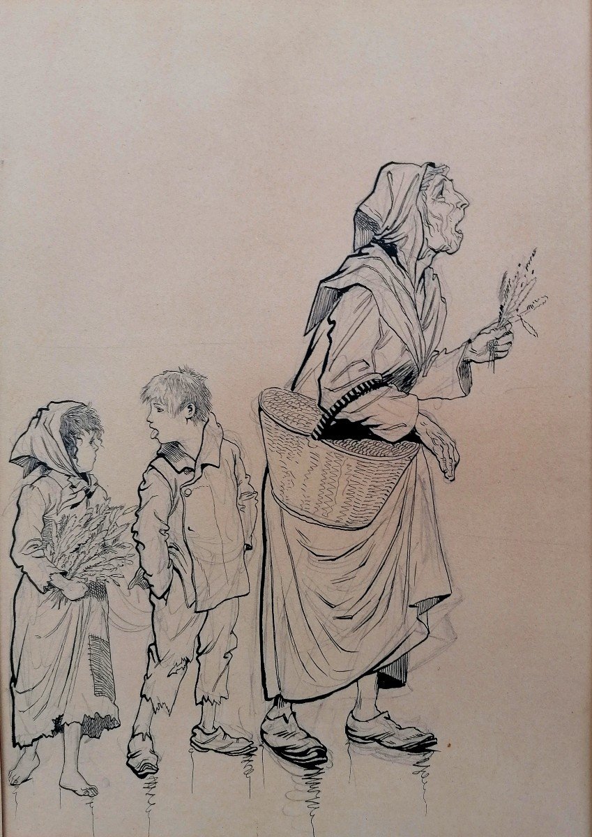 Chinese Ink Drawing - 19th Century Period -
