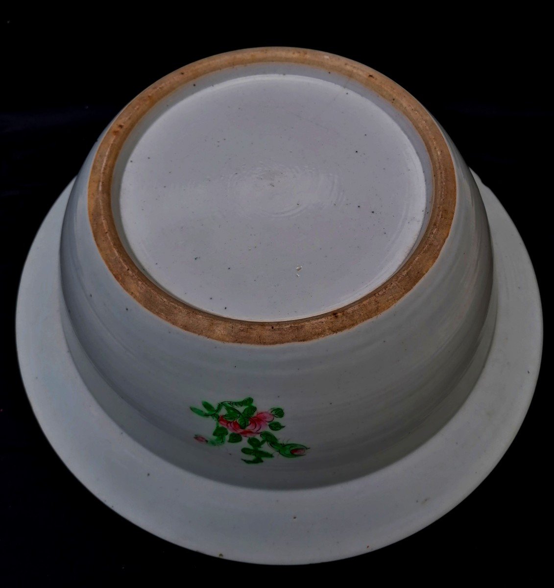 Canton Porcelain Basin - Palace Scenes - China XIX Eme - 41 Cm In Diameter --photo-5
